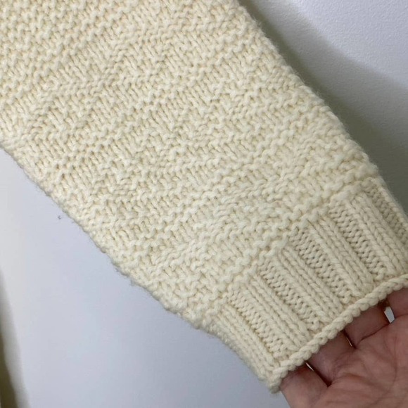 Lauren Ralph Lauren hand‎ knit shawl collar wool sweater - Picture 5 of 10